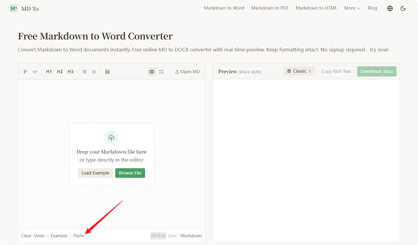 Step 1: Paste your Markdown here